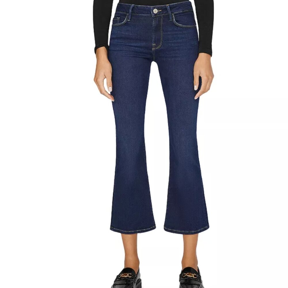 Frame Denim Le Crop Mini Boot Blue Jeans Size 30